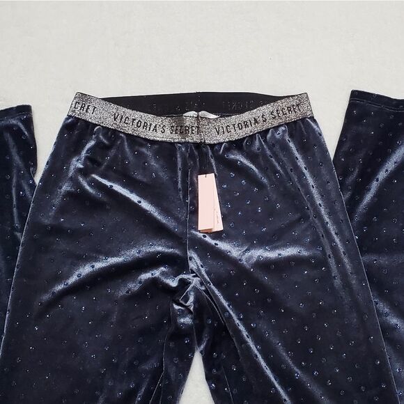 VICTORIA'S Secret The Velvet Skinny Glitter Polka-dot Mid Rise Skinny Leggings - Picture 3 of 9